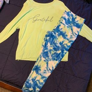 WildFox Sweat Workout Leggings and Crewneck